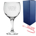 Engraved Gin Glass with Secret Santa Dotted Design, Add Message to Reverse Image 1