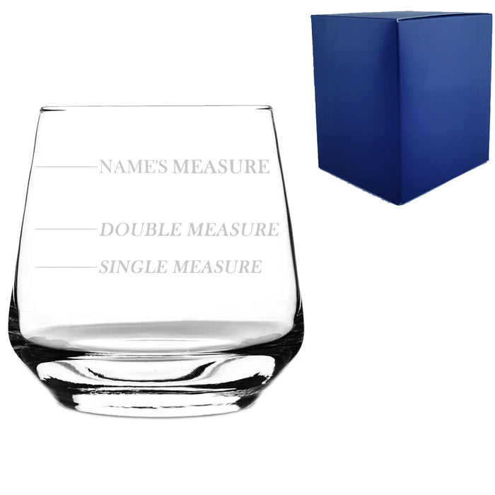 Personalised Engraved Tallo Whisky Glass with 'Name's Measure' Design, Customise with Any Name Image 1