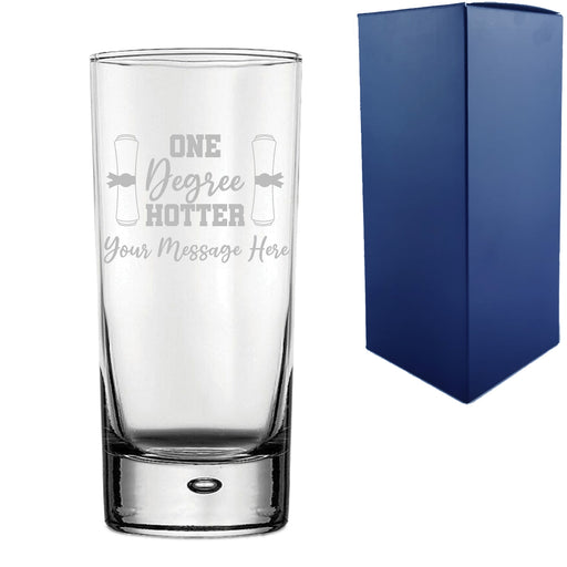 Personalised Engraved Graduation Hiball Tumbler with 'One Degree Hotter' Design, Personalise with Any Name or Message Image 1
