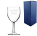 Engraved Toughened Saxon Wine Glass 9oz/266ml, Any Message Image 1
