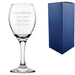 Engraved 11oz/325ml Pure Wine Glass, Any Message for Any Occasion Image 1