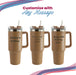Engraved Extra Large Brown Travel Cup 40oz/1135ml, Any Message Image 4