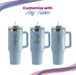 Engraved Extra Large Light Blue Travel Cup 40oz/1135ml, Any Name Image 4