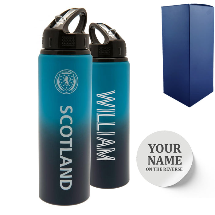 Official Printed Metal Scottland Bottle, Personalise Any Name, Gift Boxed Image 1